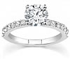 White Gold Fluted Diamond Engagement Setting