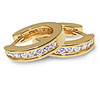 Yellow Gold Channel-Set Diamond Earrings