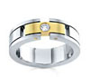 Platinum Dual Metal Diamond Band