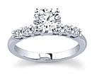 gold diamond engagement ring side diamonds