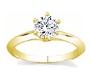 gold diamond solitaire rings