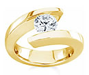 gold diamond tension rings