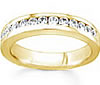 Yellow Gold Fluted Diamond Band